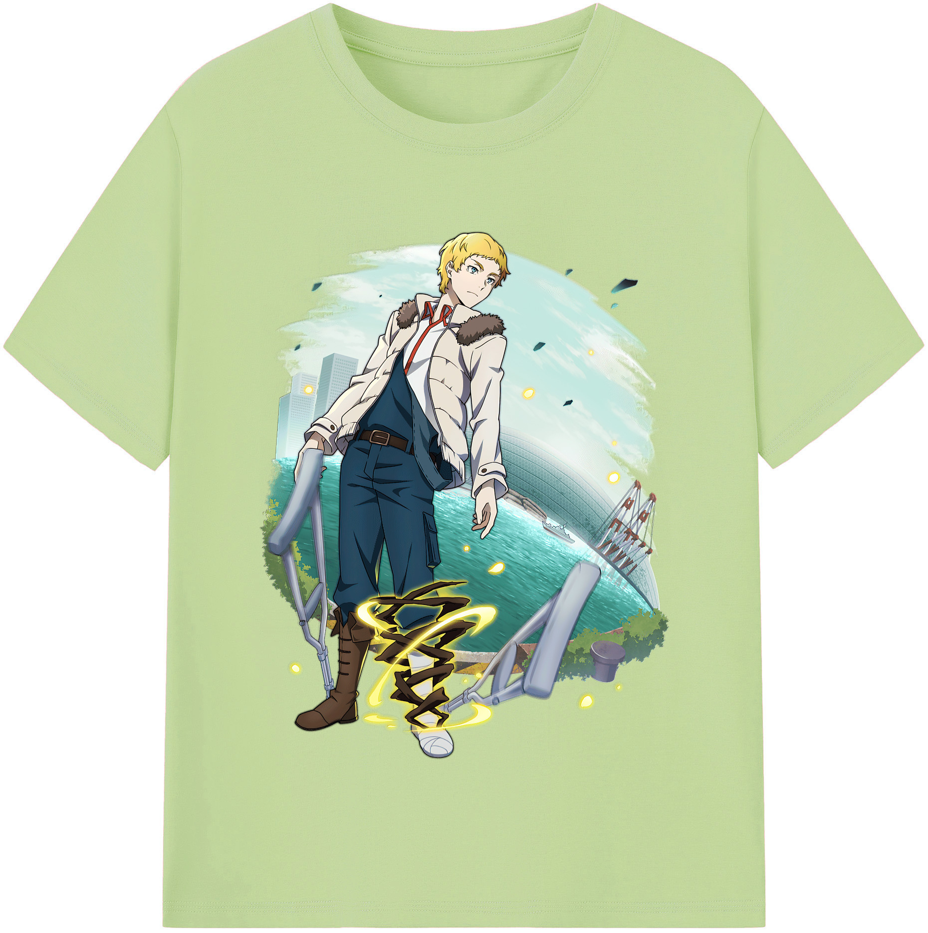 （画像用） 文豪ストレイドッグス Bungo Stray Dogs 綿100％半袖Tシャツ（フロントプリント）